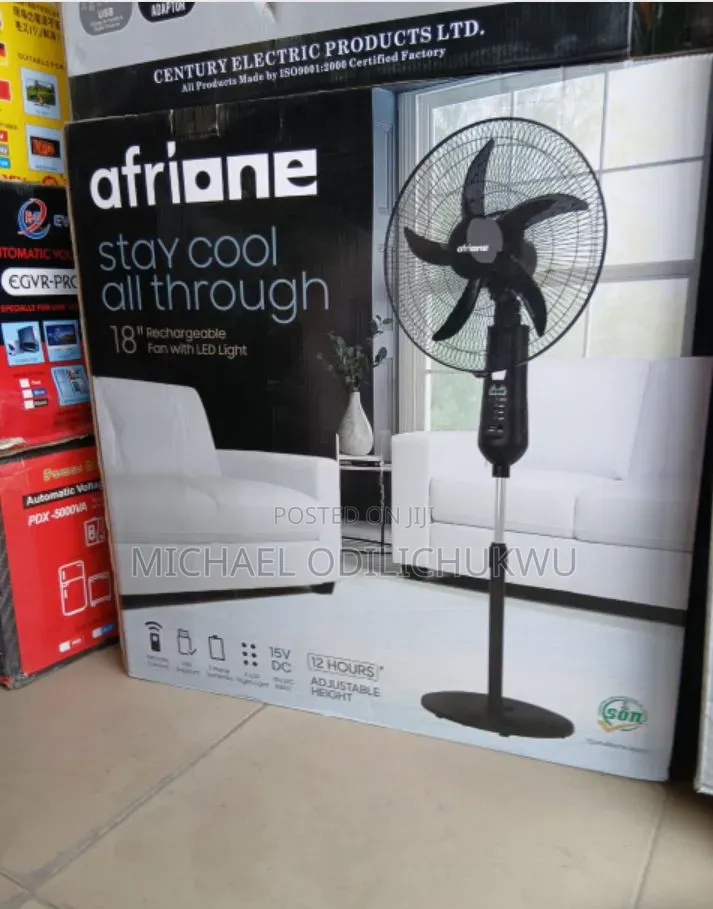 Rechargeable Fan With Led Light