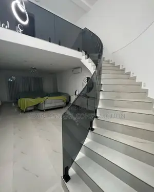 Dark Grey Throughglass Concepts on Staircase