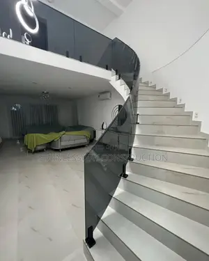 Dark Grey Throughglass Concepts on Staircase