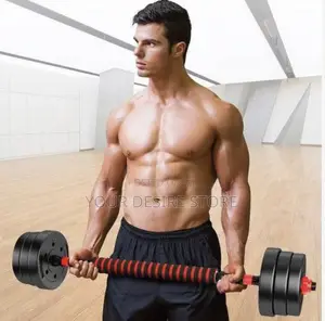 Well Built 20kg Dumbbell Set With Barbell Extension