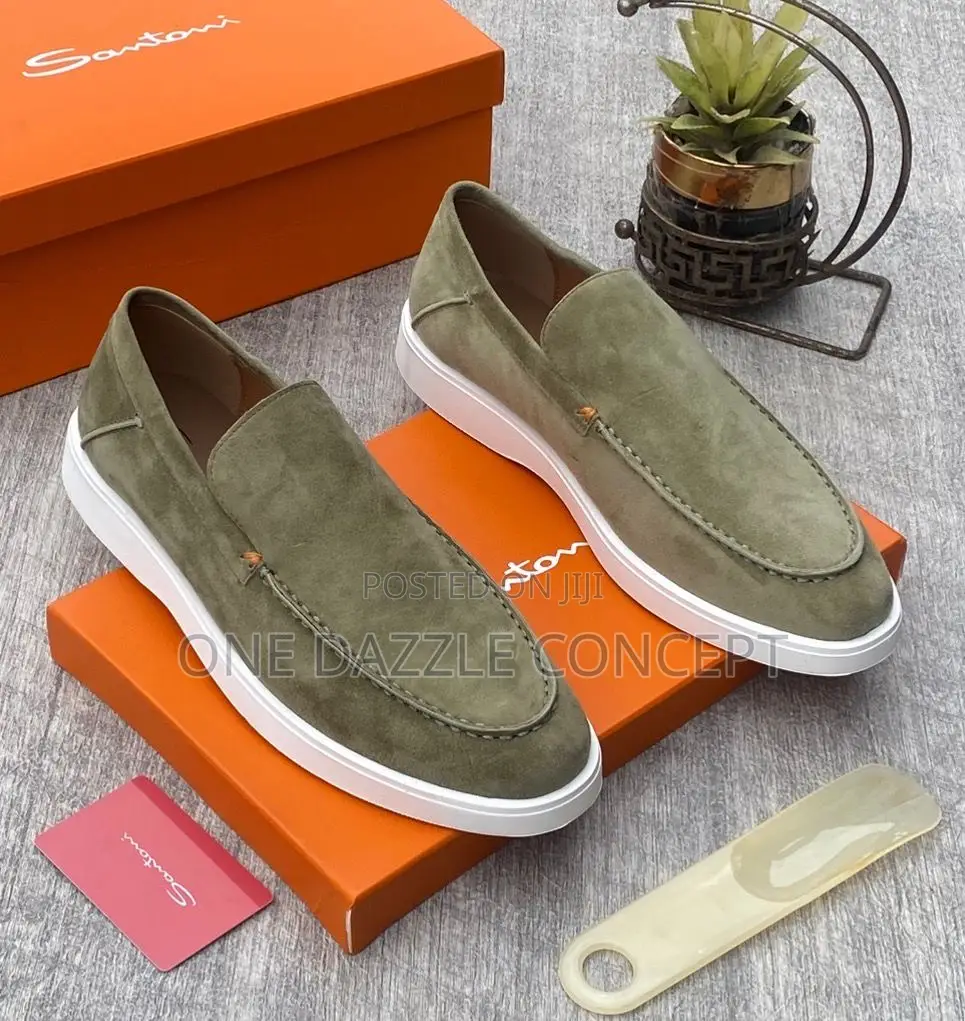 Santoni Suede Loafers