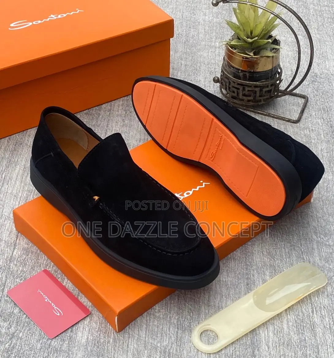 Santoni Suede Loafers