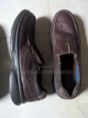 Brown Clarks Tumbled Loafer