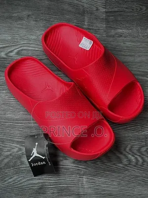 Red and Milk Color Jordan Slide