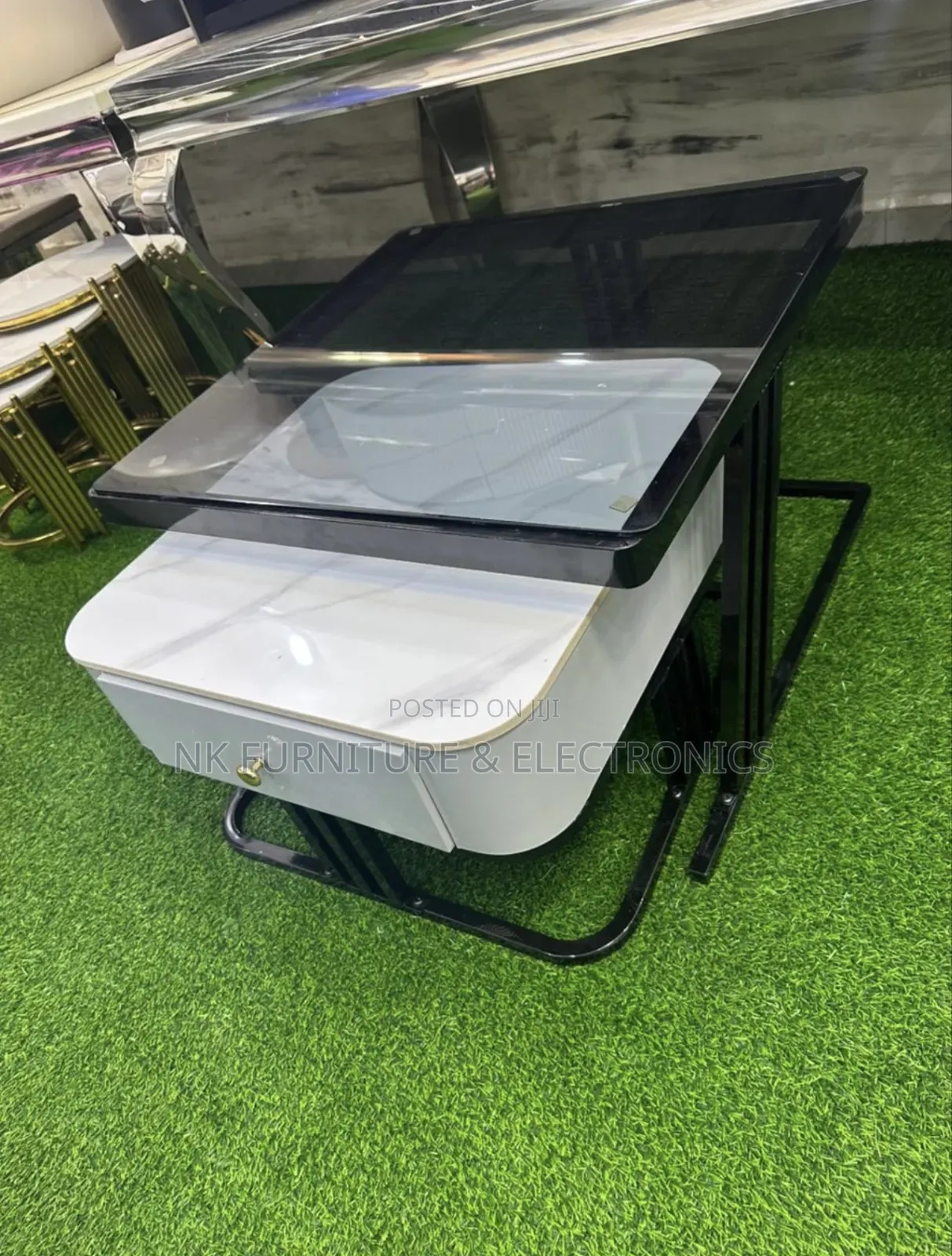 Imported Glass and Marble Top Center Table