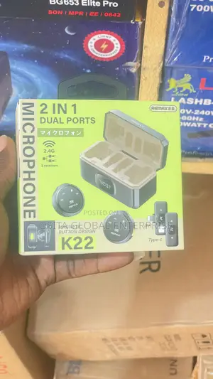 Remax 2 in 1 Dual Ports Microphone for Type C and iPhone Ports