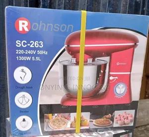 Rohnson Sc-263 Stand Mixer - 1300w, 5.5l Capacity - Brand New