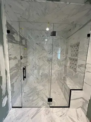 Sleek Frameless Glass Shower Enclosure