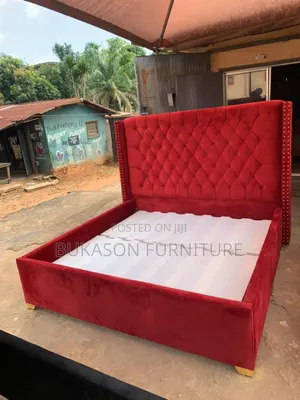 6x6 Wine Velvet Bed+Wine Storage/Pick Up Awka Road Onitsha