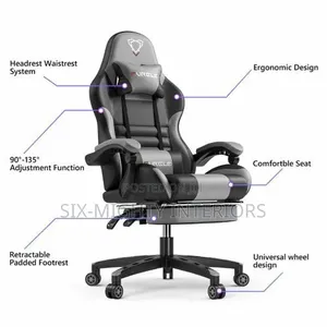 Furgle Designer Home Studio Gaming Chair - Black White