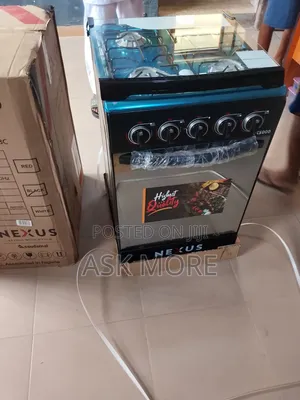 Nexus 4 Burner Gas Cooker With Glass Oven Door Nx-5055bc