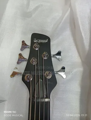 Black Grey 5 String Wellsound Passive Bass Guitar