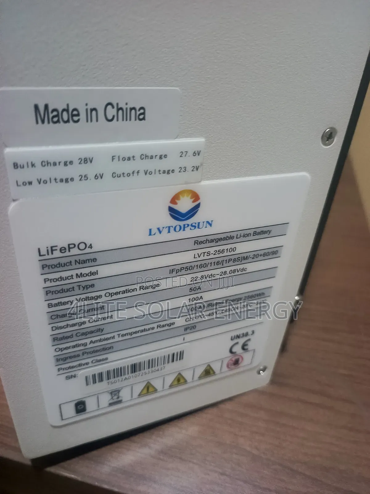 2.5kwh 24v Lvtopsun Lithium Battery