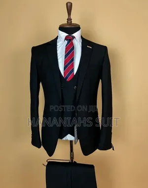 Corporate Fitted Black Suit