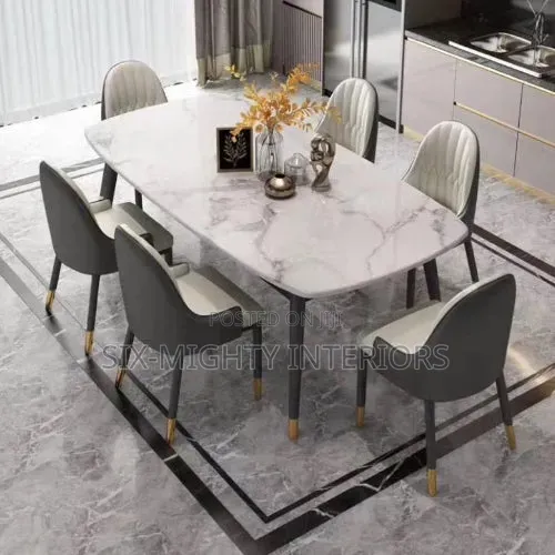 Marble Dining Table Set With 6 Chairs