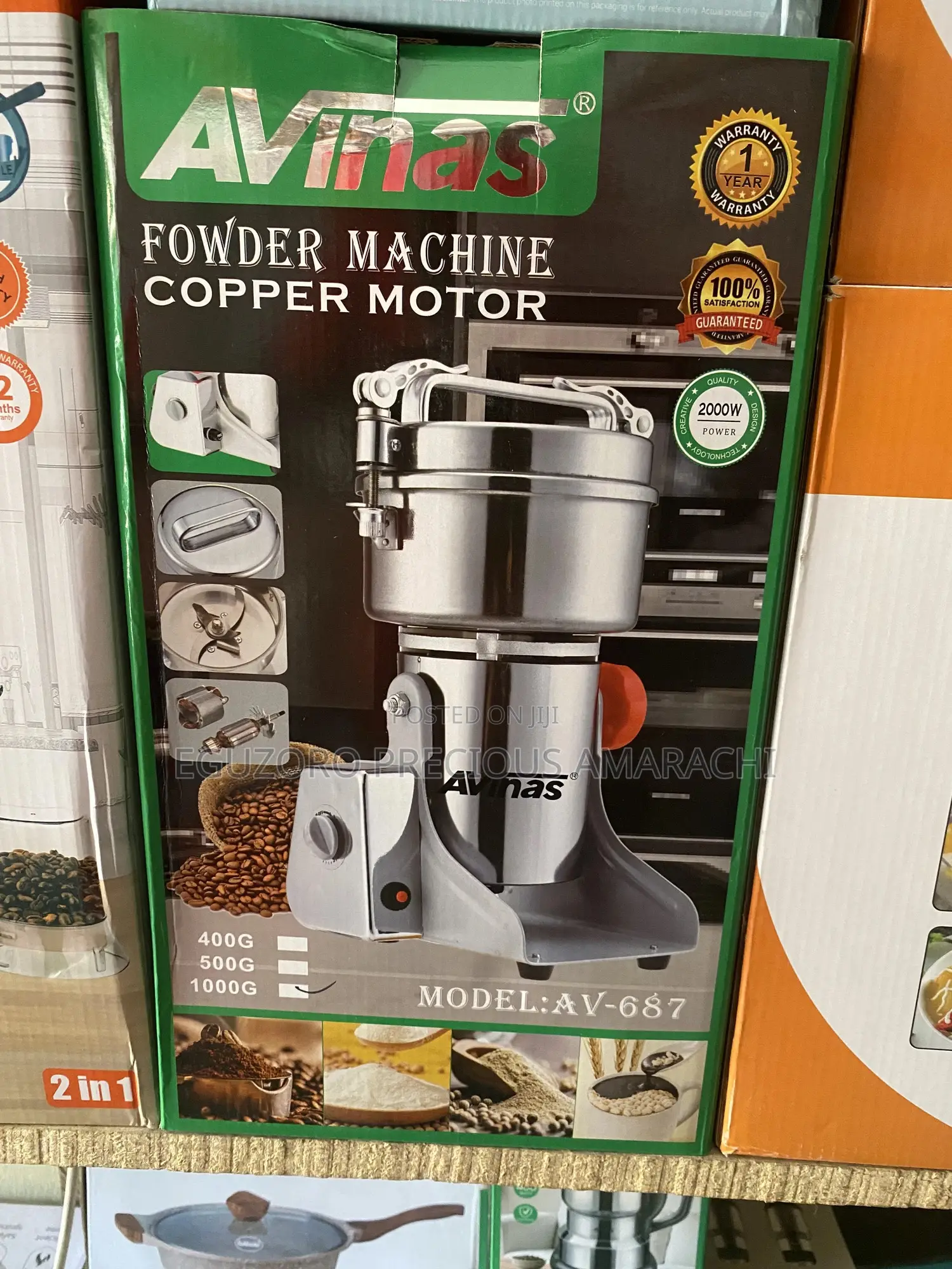 1000g Avinas Powder Machine 100% Copper Motor