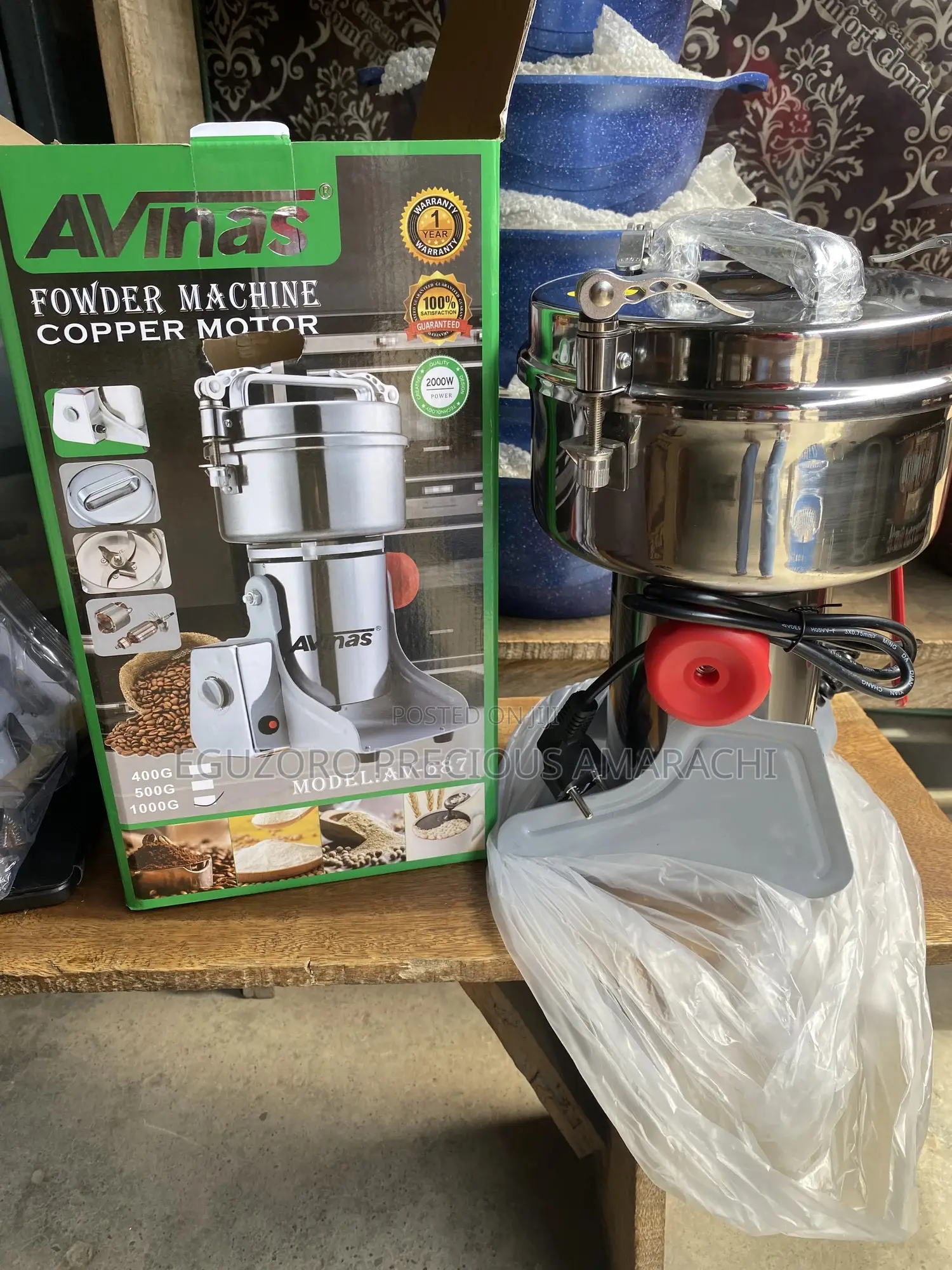 1000g Avinas Powder Machine 100% Copper Motor