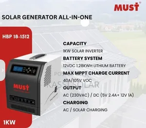1kwh With 1000w Output Must Solar Generator for 2-3 Bedroom Flat