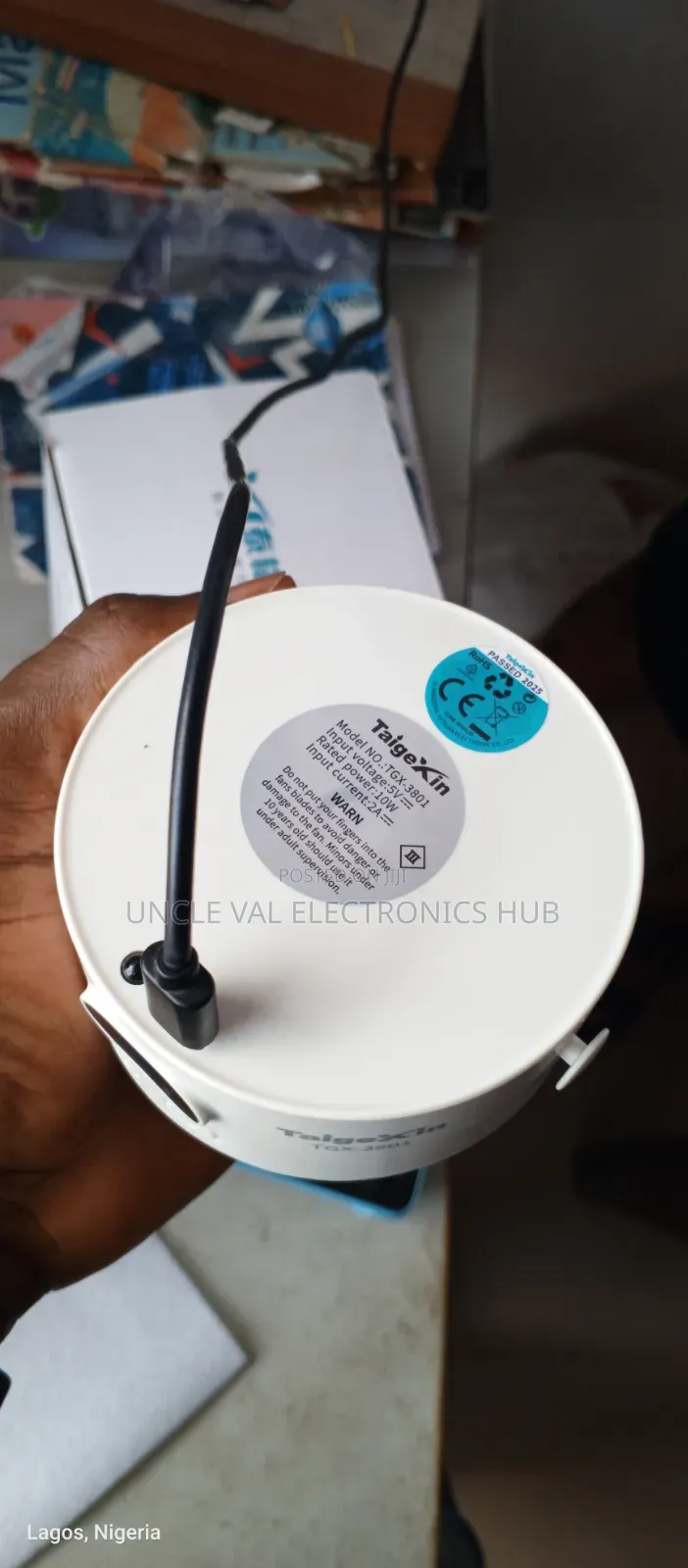 Taigexin 8" Rechargeable Ceiling Fan
