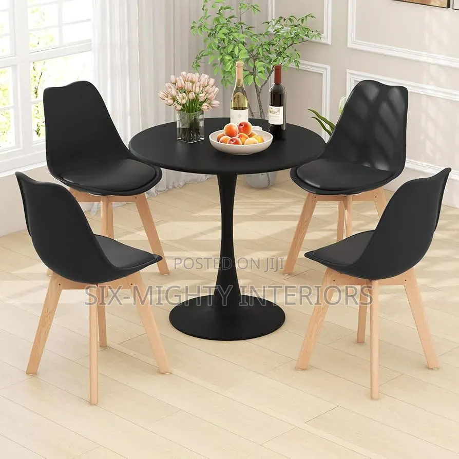 Tangkula Round Dining Table Set for 4,