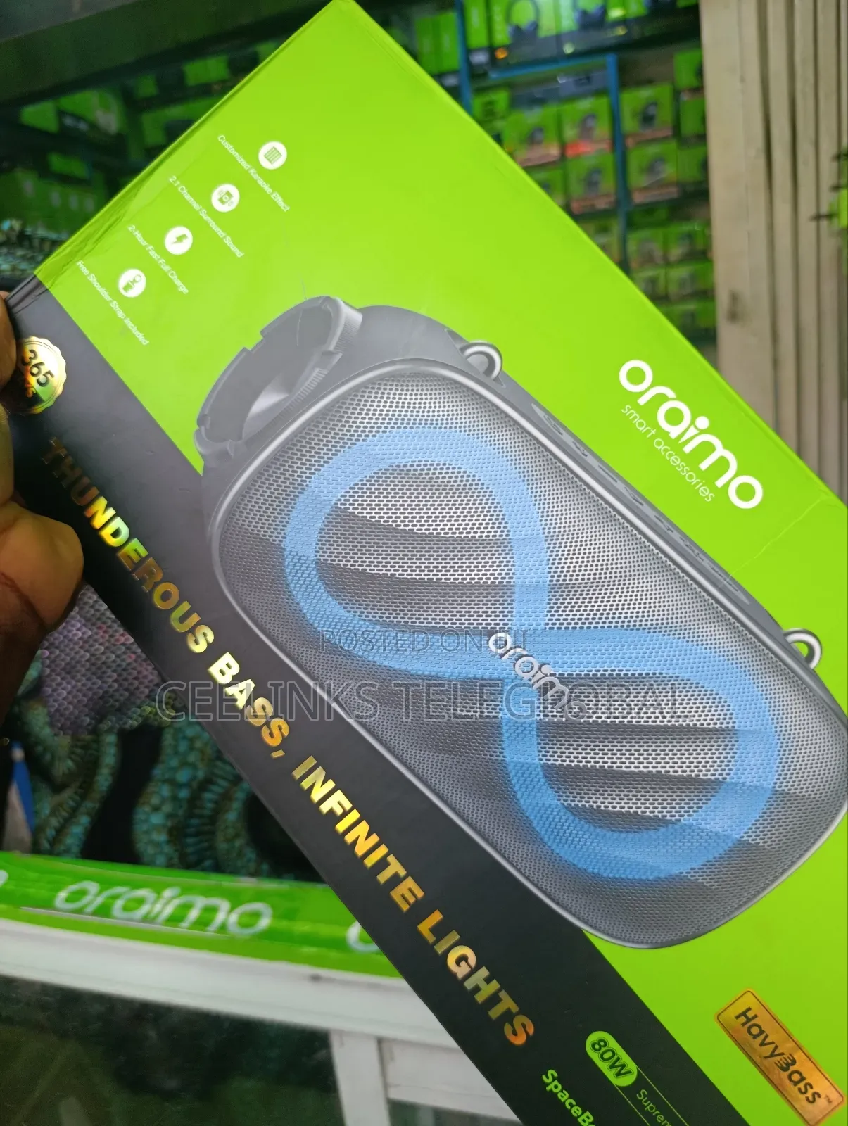 Oraimo Spacebox Pro 80w Karaoke-Support Wireless Speaker