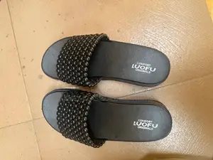 Black Jelly Rubber Slippers