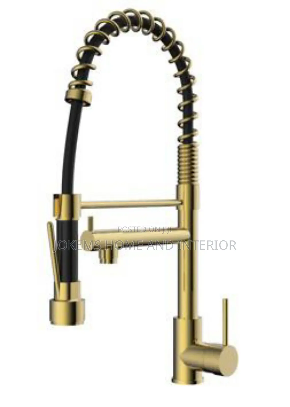 Luxury Pull-Down Kitchen Mixer Tap (Gold Black