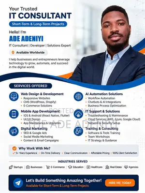 Consult Me for All It Services Related to Web Design, Branding Etc