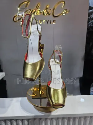 Yadale Square Toe Stilettos- Gold