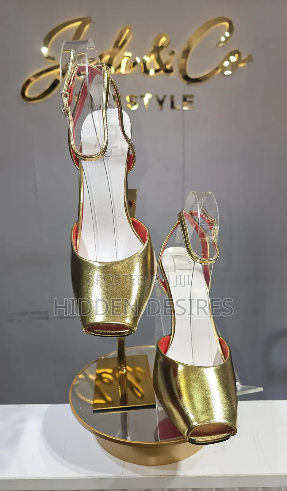 Yadale Square Toe Stilettos- Gold