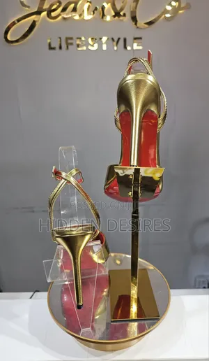 Yadale Square Toe Stilettos- Gold