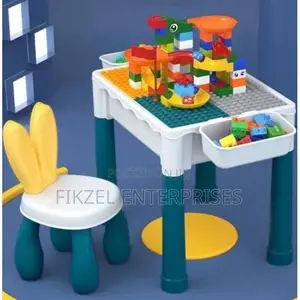 Building Block Study Table Chair Multi Activity Set