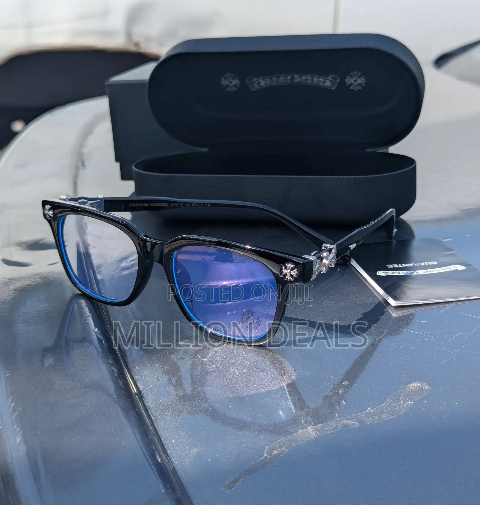 See Through Luxury Chrome Men's Glasses