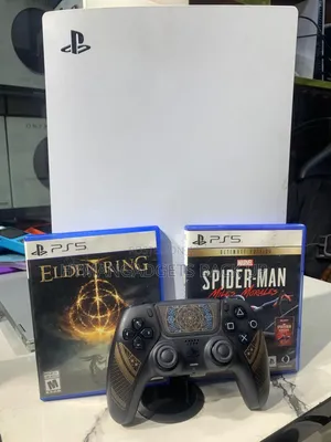 Uk Used Ps 5 Fat Stand Version With 1 Pad and Two CDS