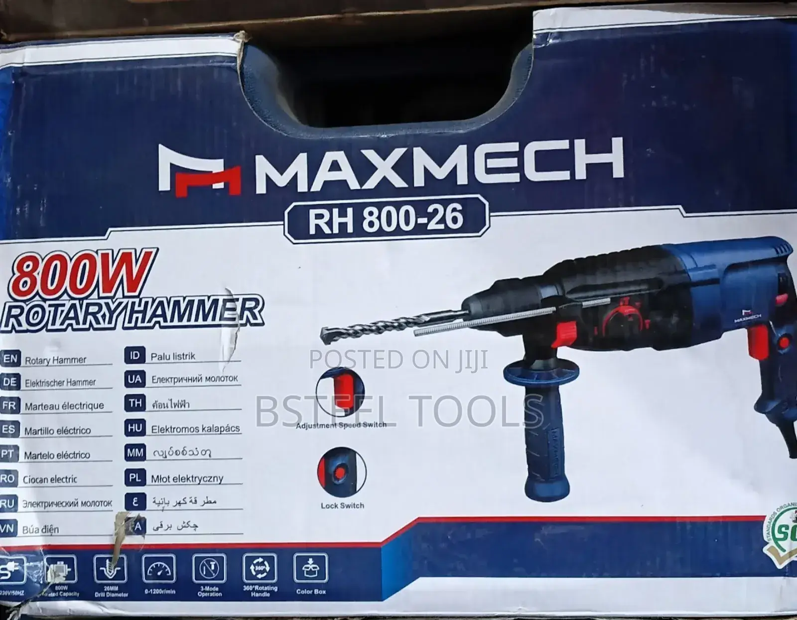800w Rotary Hammer – Strong Drilling Chiseling Machine