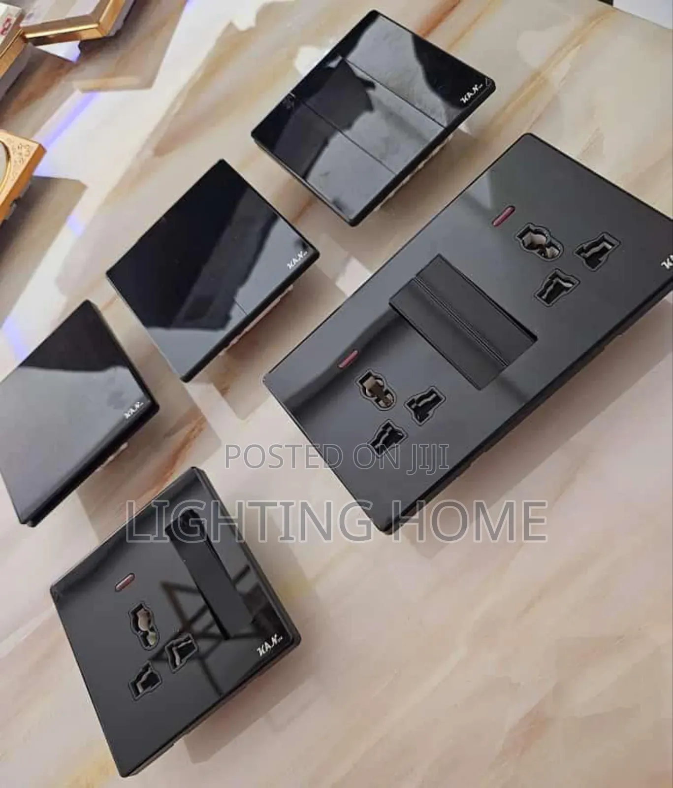 Mirror Black Switch and Socket