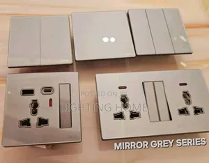 Mirror Grey Switches and Socket