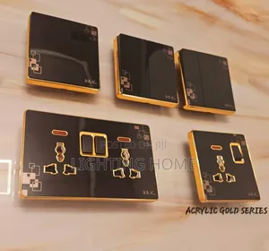 Black and Gold Switches and Socket
