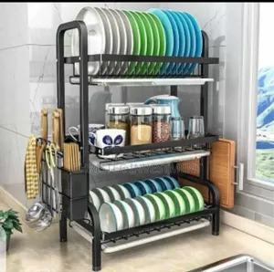 Multifunctional Dish Drying Bowl Rack Compact Kitchen Drainer