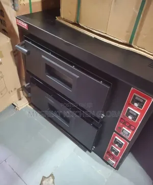 Pizza Oven Black Color 2deck Gas
