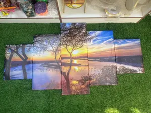 Elegant 5-Piece Canvas Wall Art – Premium Sunset Landscape