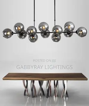 Long Dining Glass Chandelier