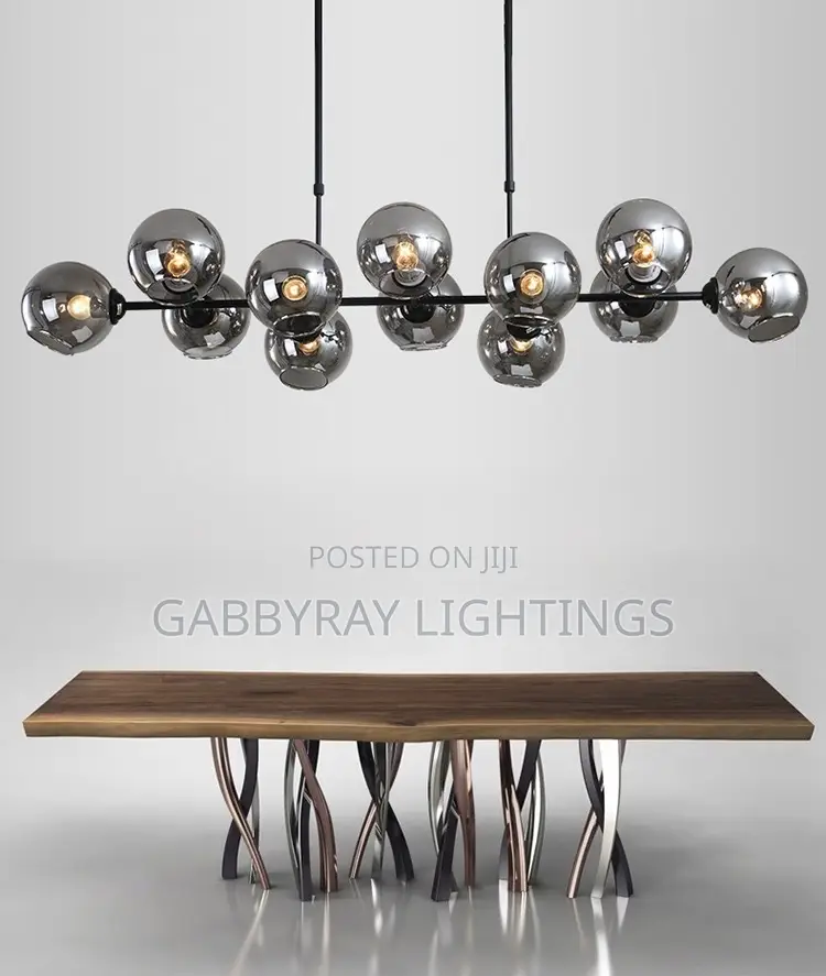 Long Dining Glass Chandelier