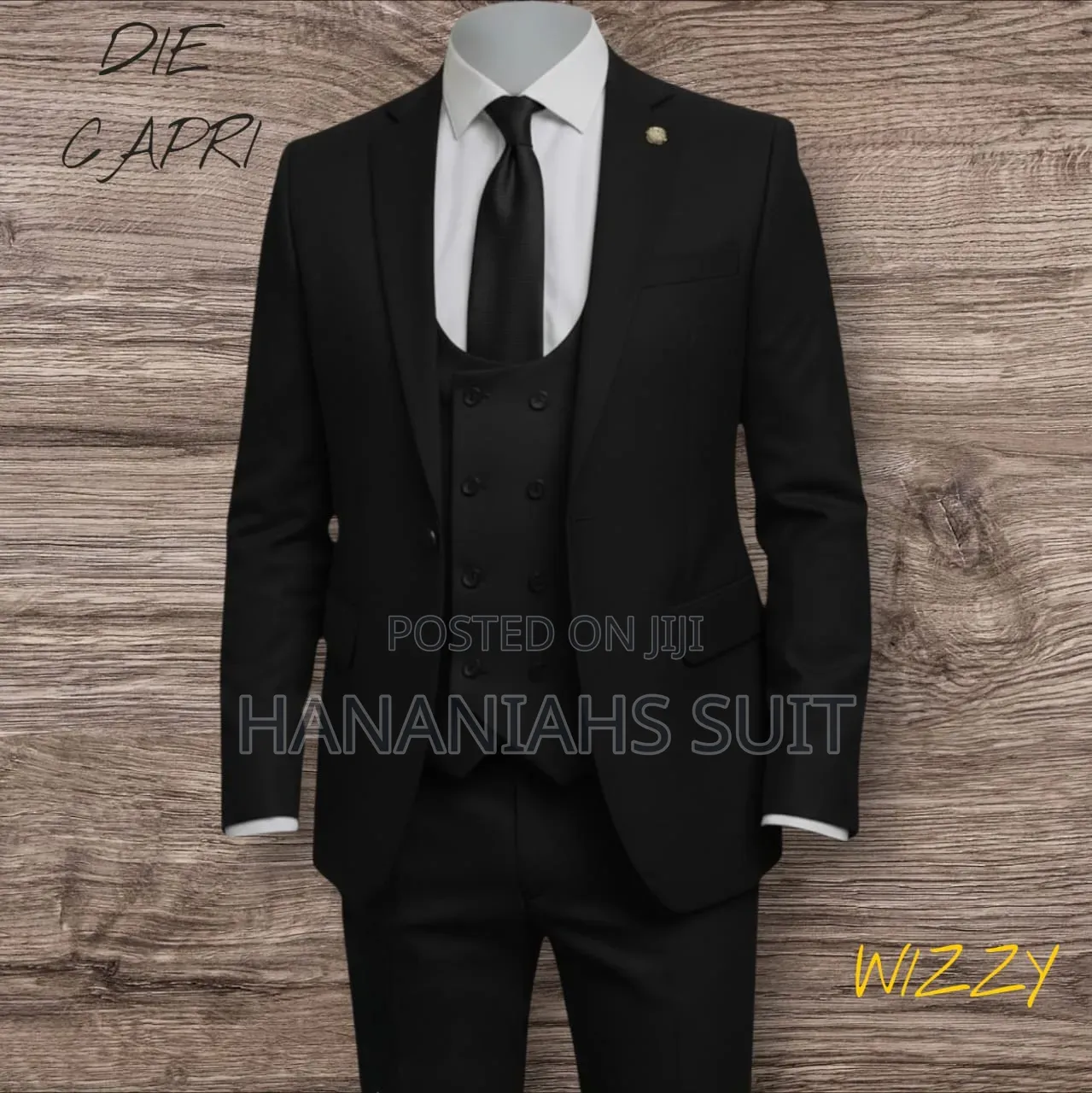 Quality Fitted Black Suit