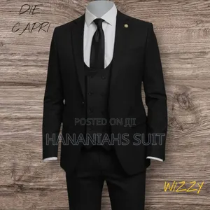 Quality Fitted Black Suit