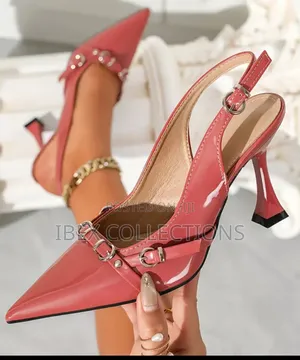 Elegant Pointed Toe Stiletto Heels With Metal Buckle