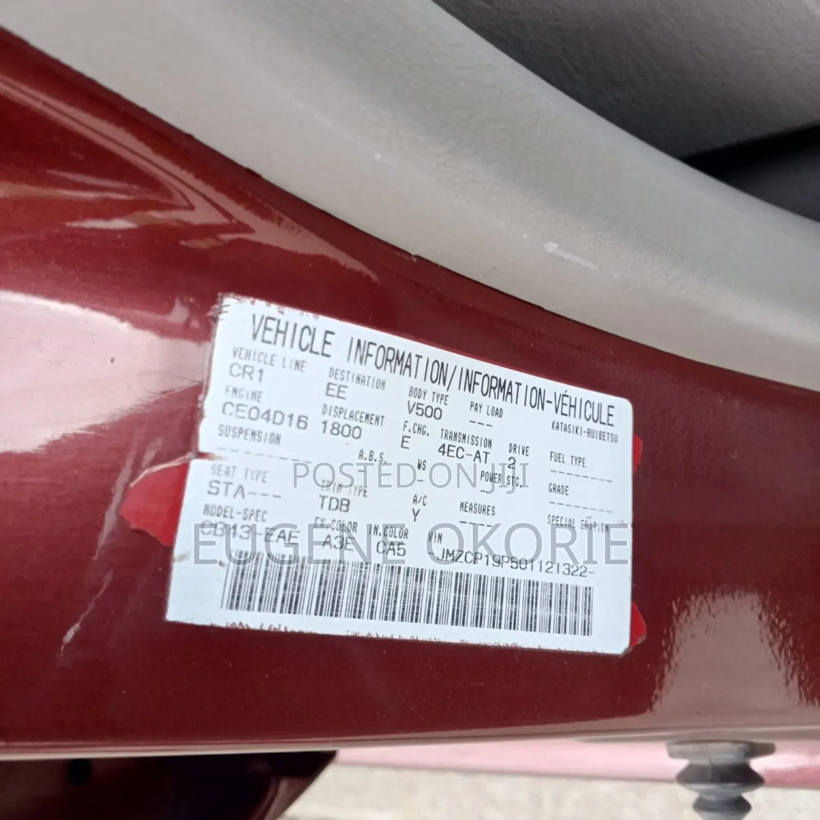 Mazda Premacy 2.0 D 2000 Red
