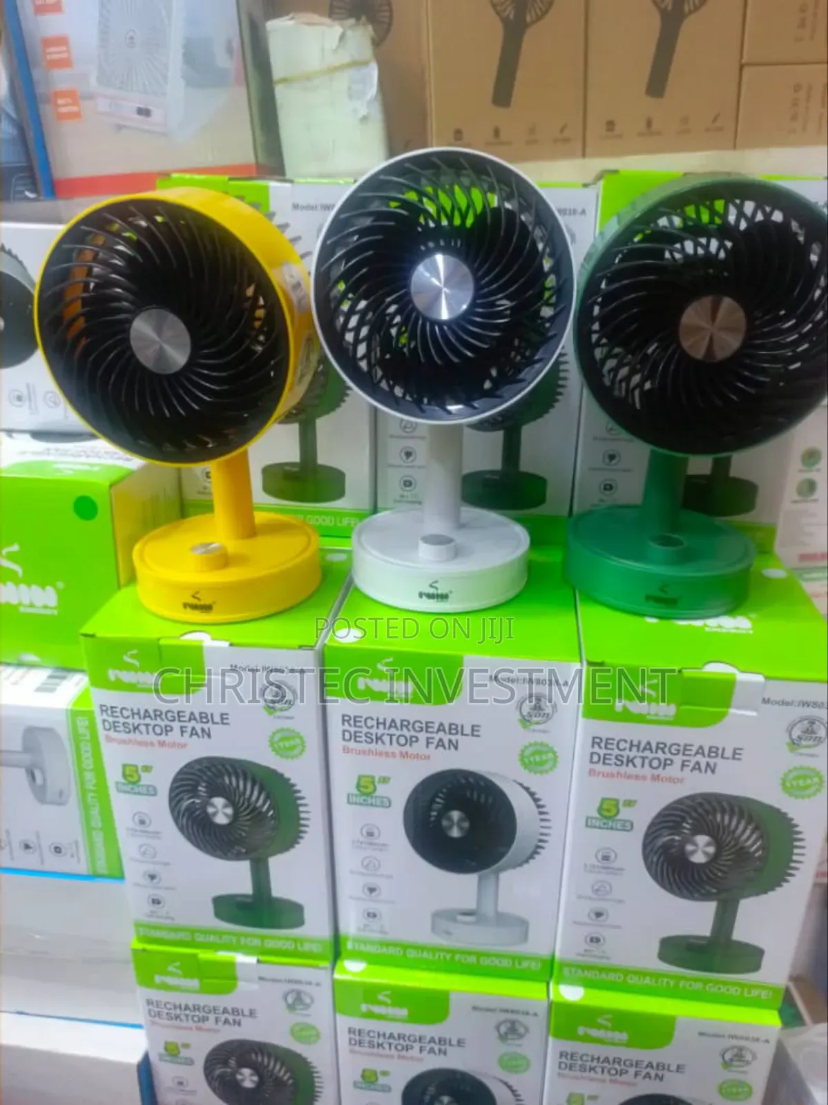 5 Inches Rechargeable Desktop Fan
