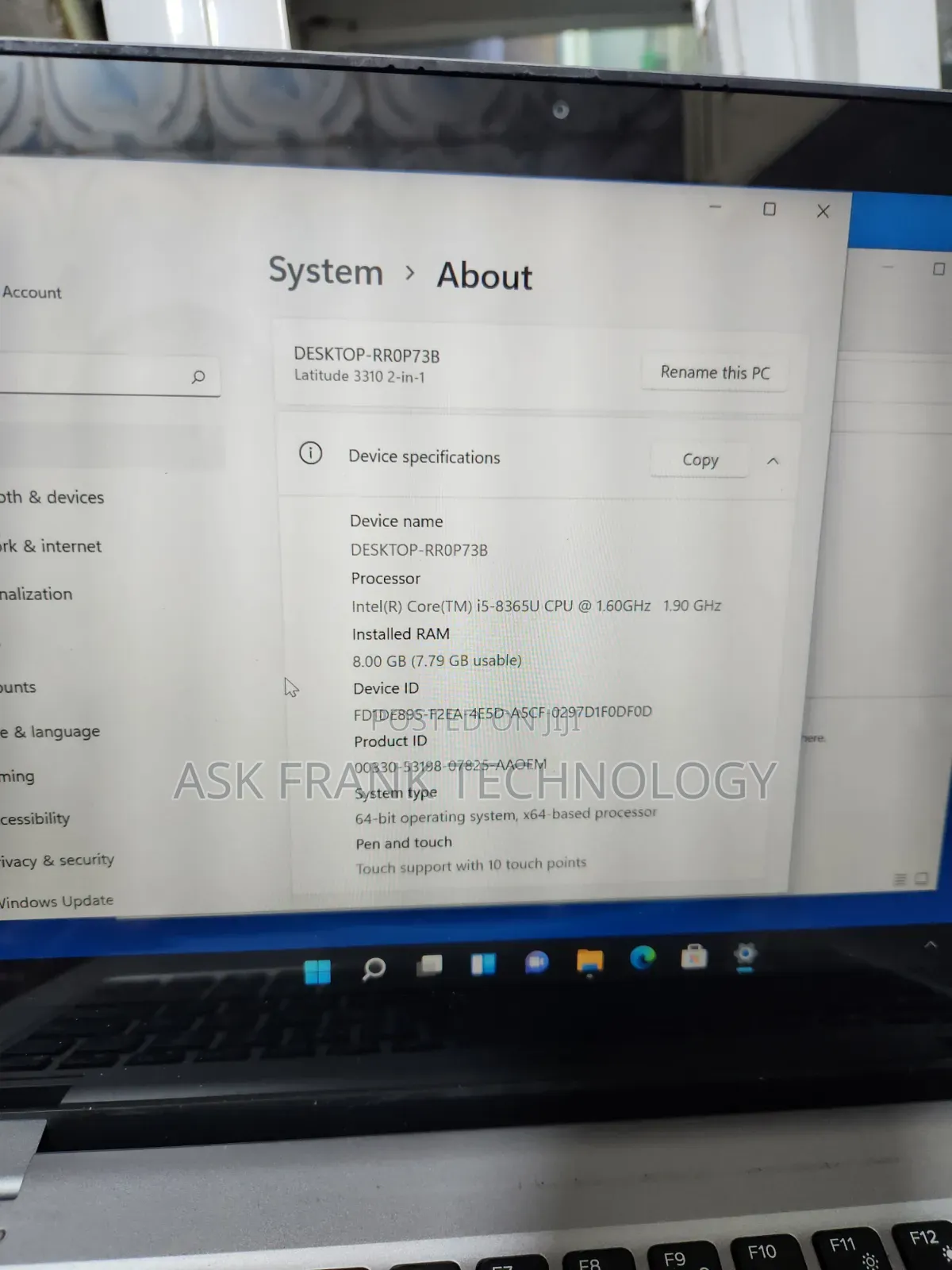 Laptop Dell Latitude 3310 8GB Intel Core i5 SSD 256GB