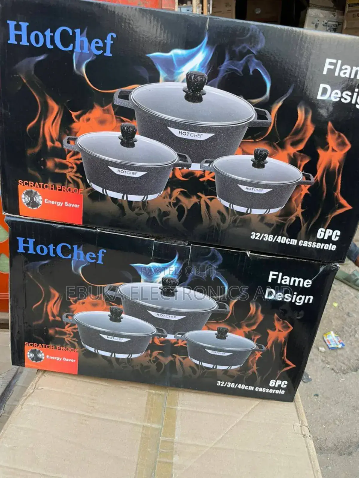 6 PCS Hotchef Big Granite Pot/Cookware SetIs Available